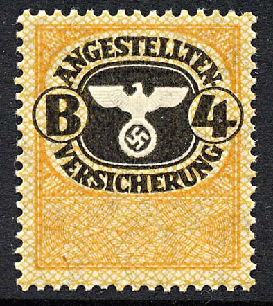 Nazi Employee Insurance Revenue Stamp B-4